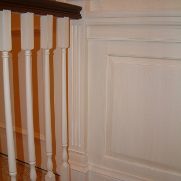 subtle strie on woodwork and paneling - private residence - boston, ma