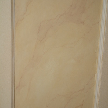 faux marbre pilaster panels (detail)- private residence - boston, ma